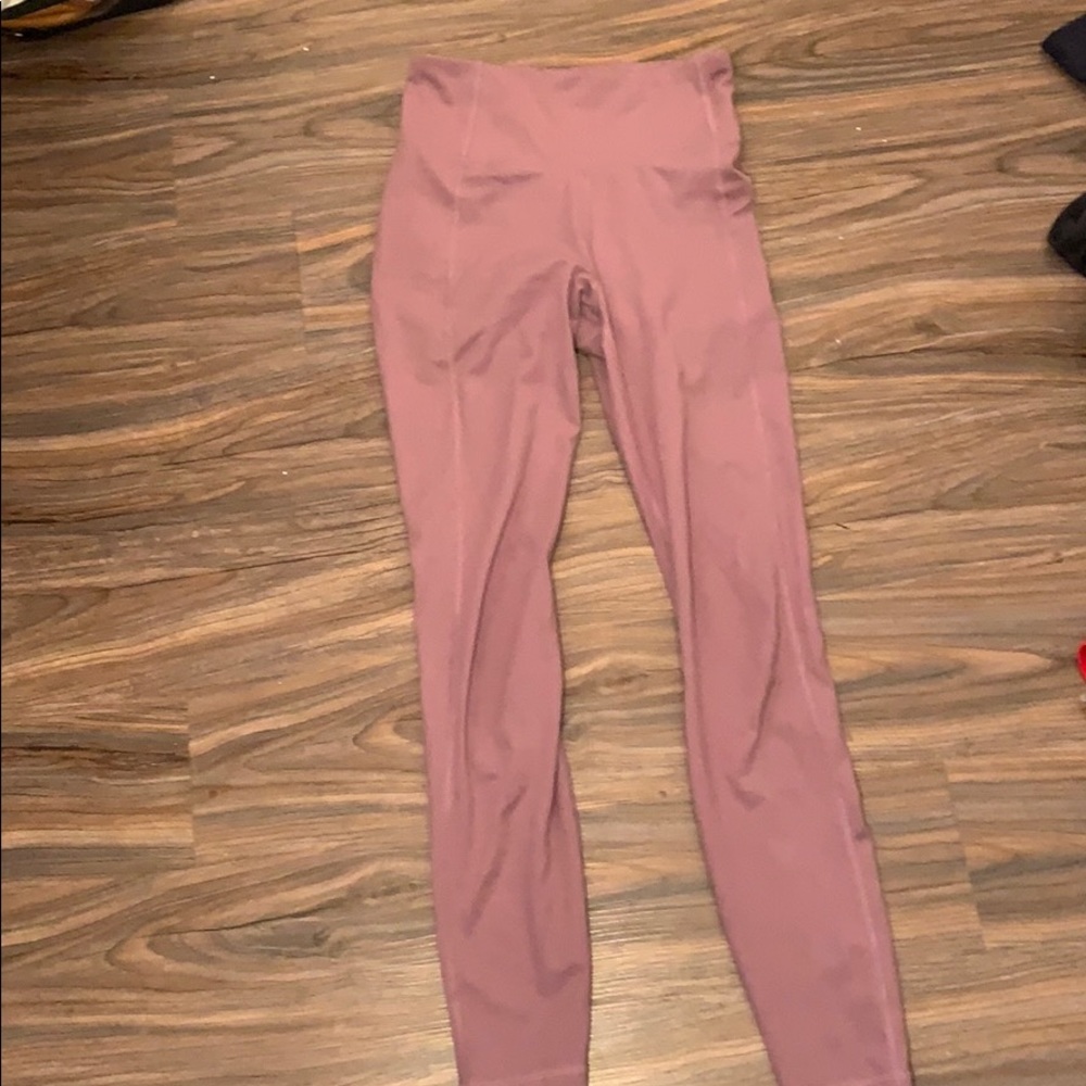 Purple yoga pants